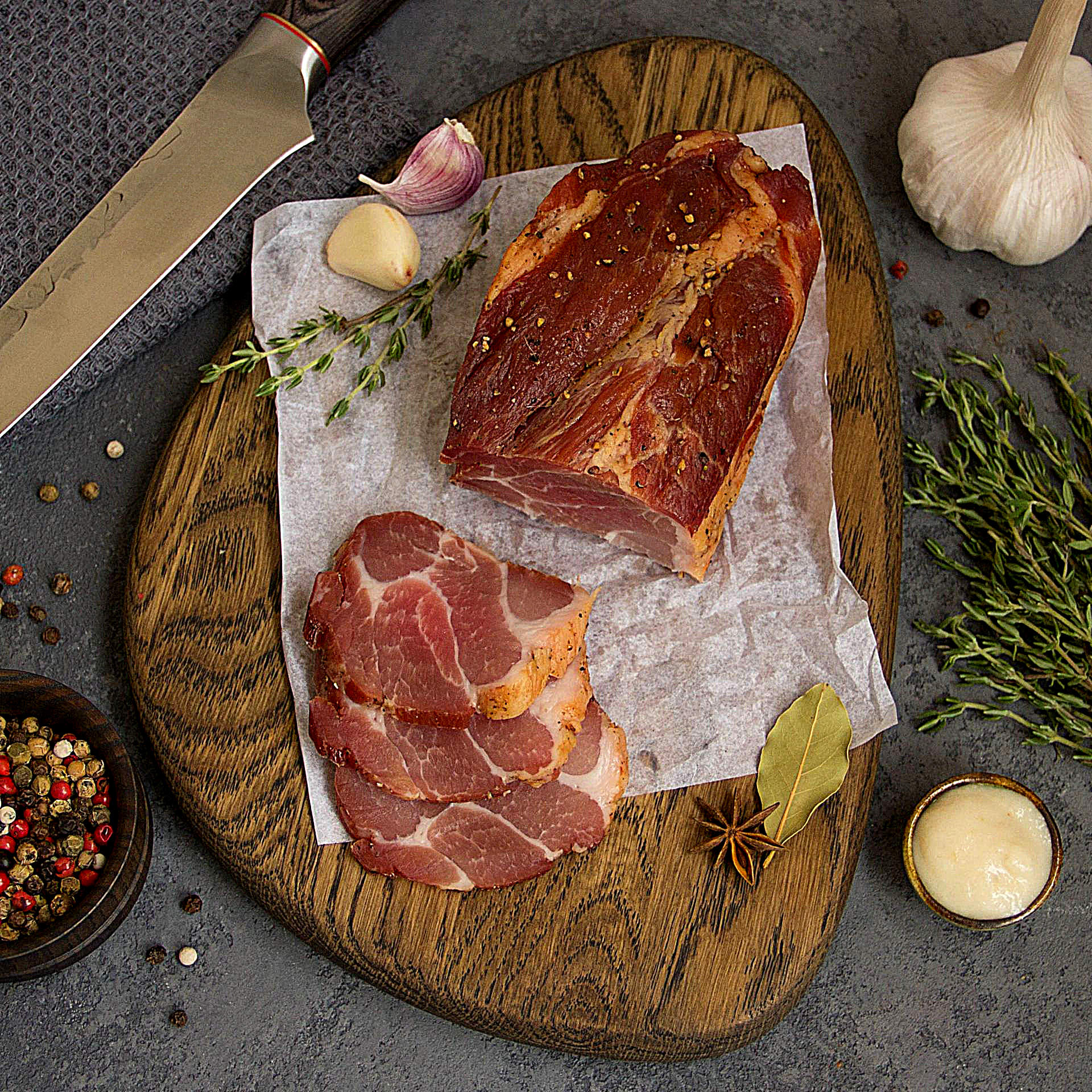 Шея свиная "Домашняя" холодного копчения