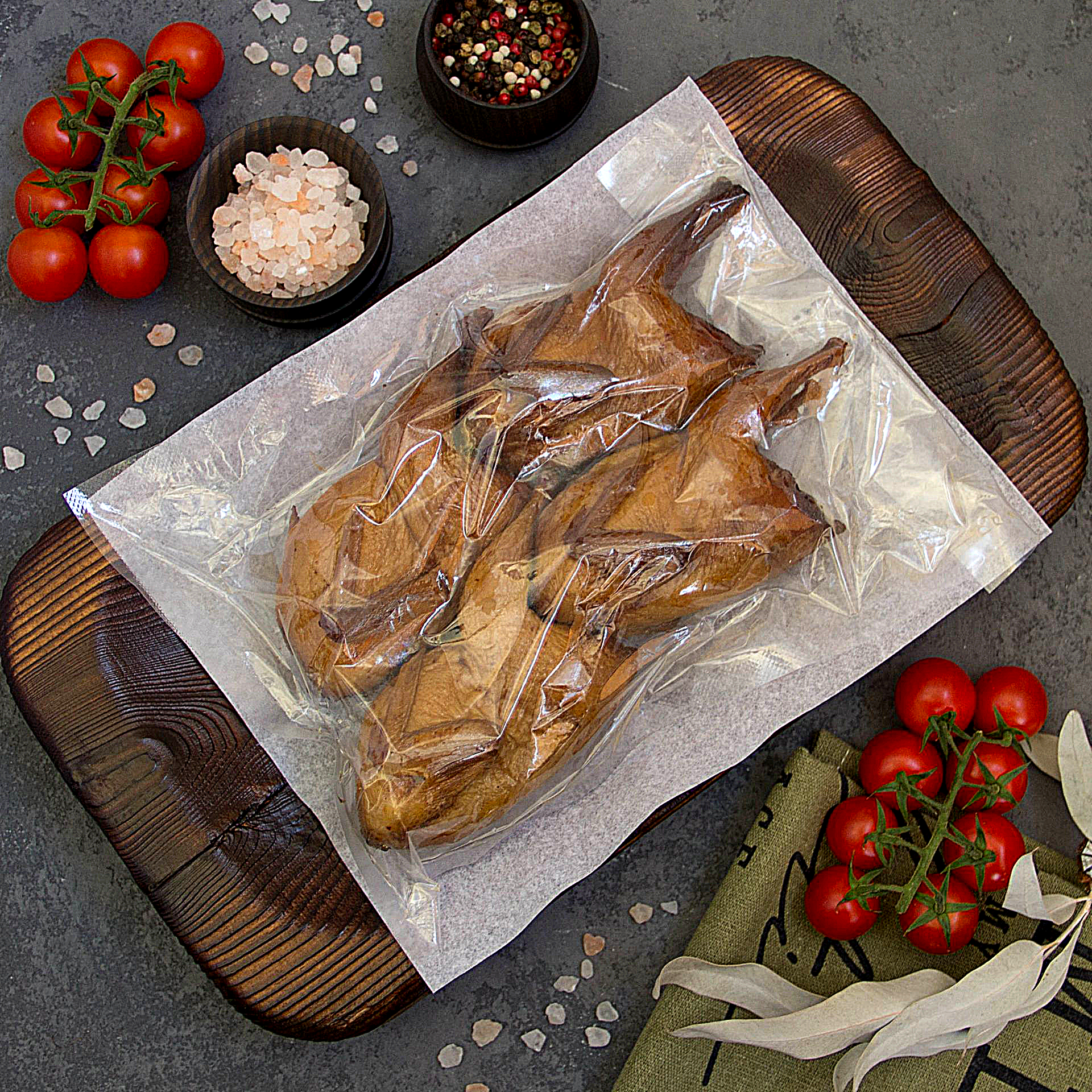 Перепела тушки горячего копчения