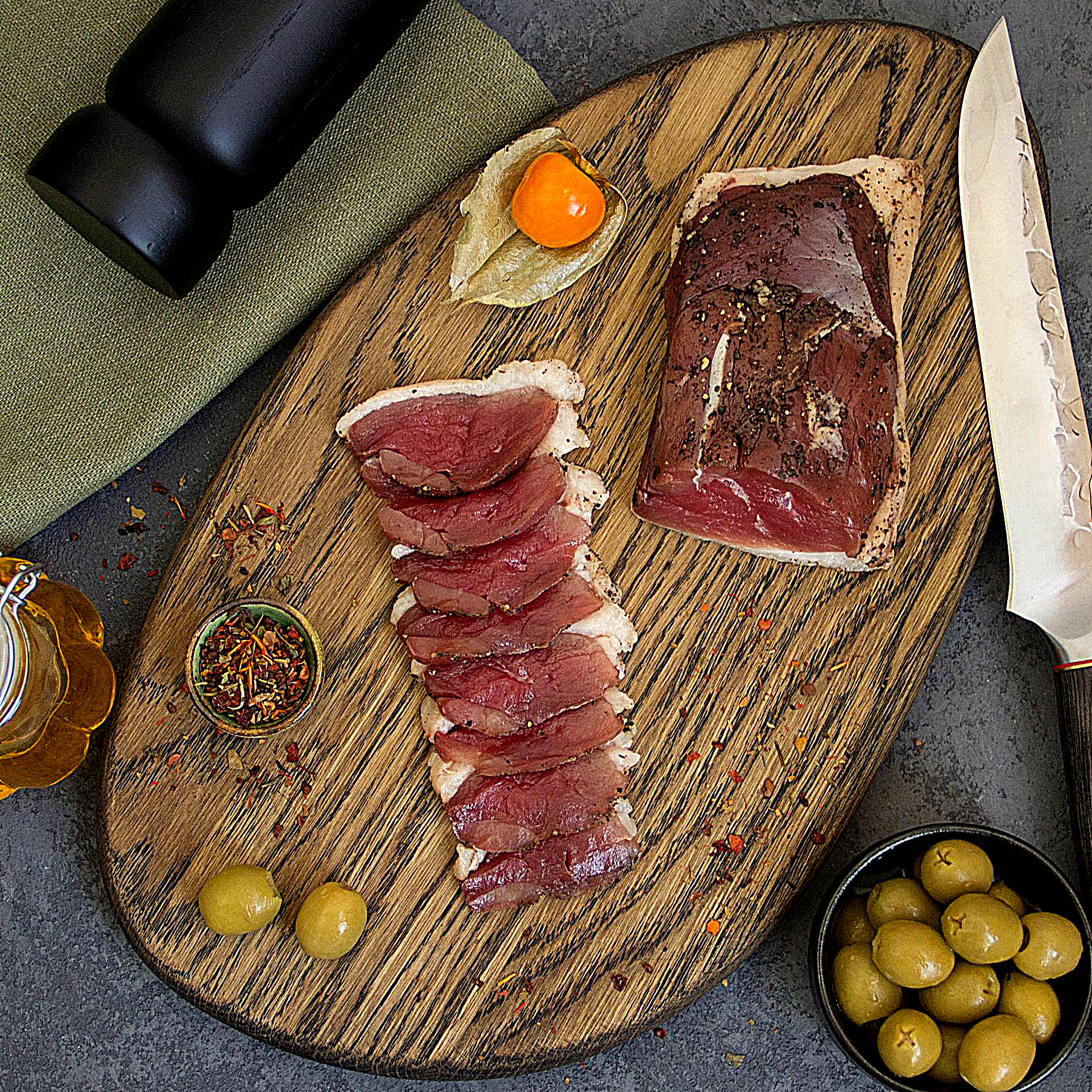 Утиные грудки «Карпаччо» холодного копчения