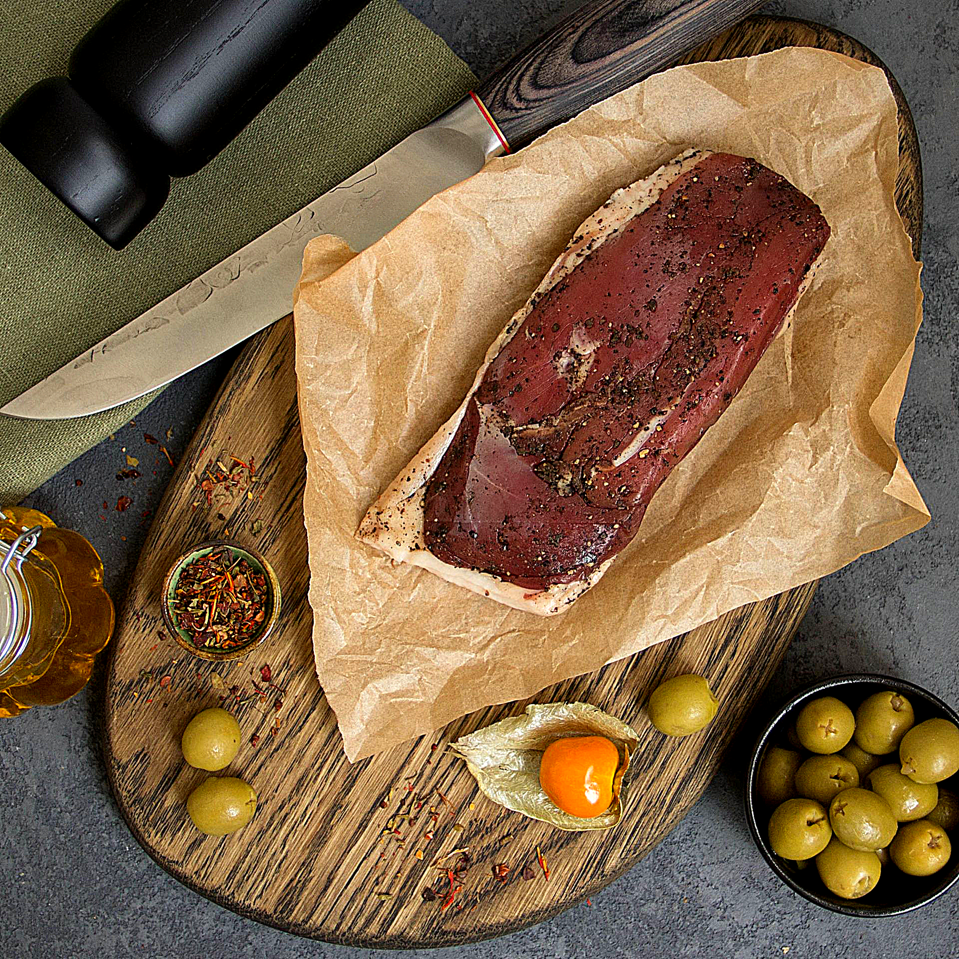 Утиные грудки «Карпаччо» холодного копчения